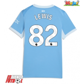 Manchester City Rico Lewis #82 Primera Equipación Mujer 2026-27 Manga Corta